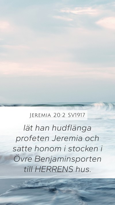 Jeremia 20:2 SV1917 Mobile Phone Wallpaper - lät han hudflänga profeten Jeremia och satte - Mobile Bible Verse Wallpaper