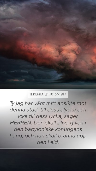 Jeremia 21:10 SV1917 Bible Verse Image