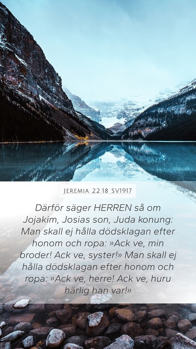 Jeremia 22:18 SV1917 Bible Verse Image
