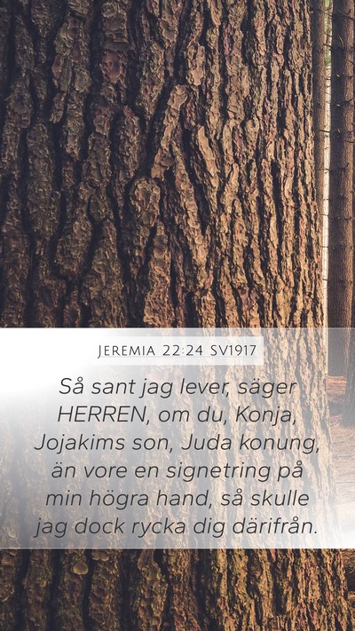 Jeremia 22:24 SV1917 Bible Verse Image