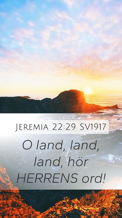 Jeremia 22:29 SV1917 Bible Verse Image
