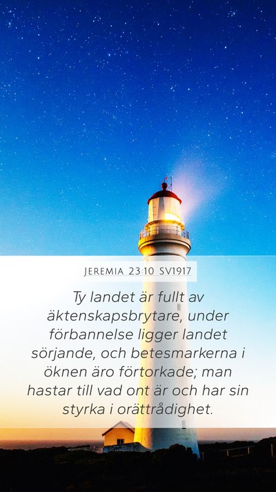 Jeremia 23:10 SV1917 Bible Verse Image