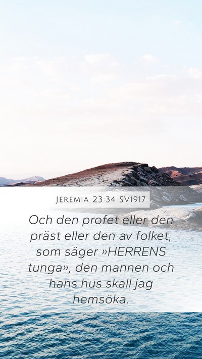 Jeremia 23:34 SV1917 Bible Verse Image
