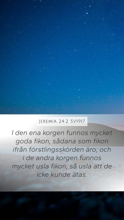Jeremia 24:2 SV1917 Bible Verse Image