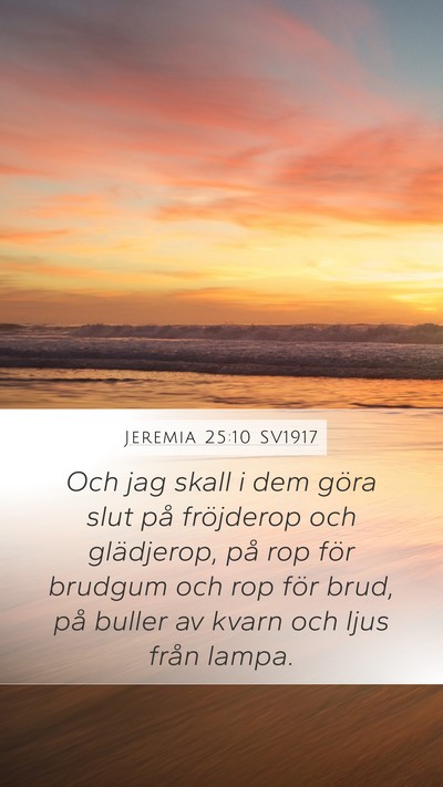 Jeremia 25:10 SV1917 Bible Verse Image