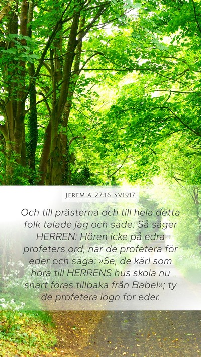 Jeremia 27:16 SV1917 Bible Verse Image