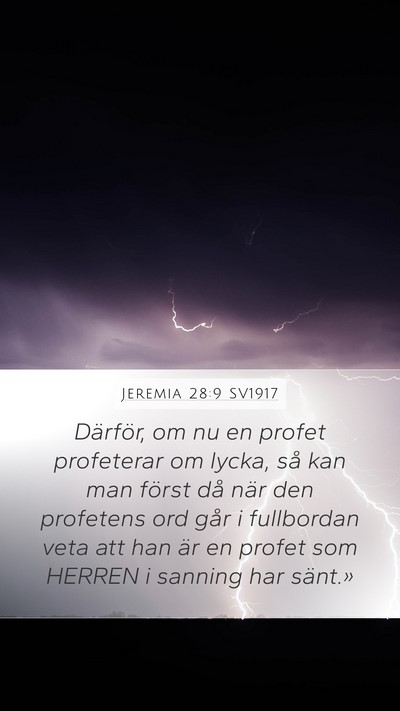 Jeremia 28:9 SV1917 Bible Verse Image