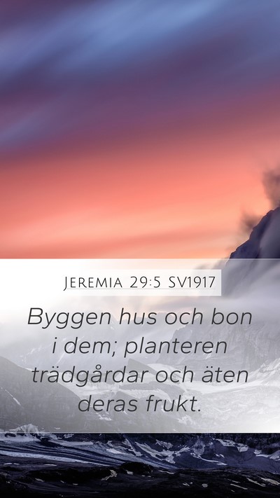 Jeremia 29:5 SV1917 Bible Verse Image