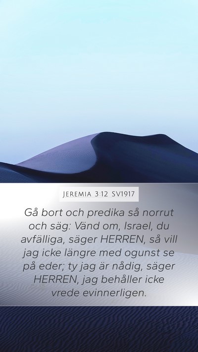 Jeremia 3:12 SV1917 Bible Verse Image