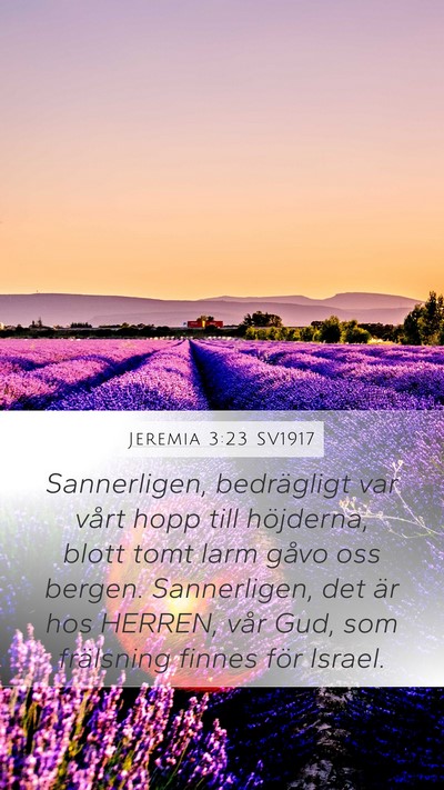 Jeremia 3:23 SV1917 Bible Verse Image