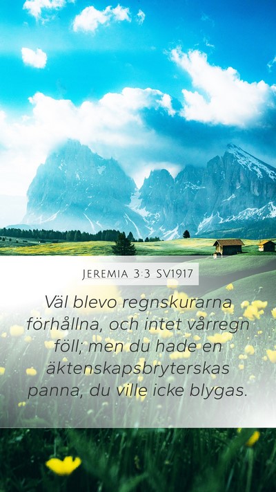 Jeremia 3:3 SV1917 Bible Verse Image