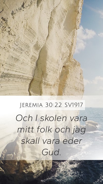 Jeremia 30:22 SV1917 Bible Verse Image