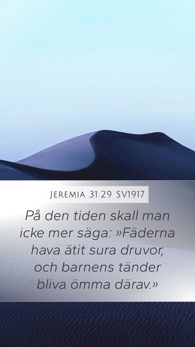 Jeremia 31:29 SV1917 Bible Verse Image