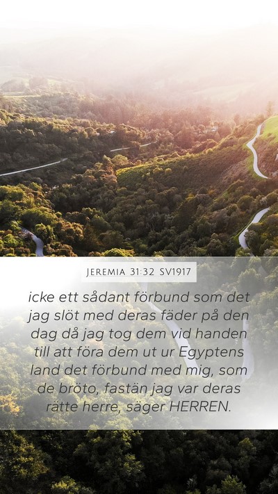 Jeremia 31:32 SV1917 Bible Verse Image