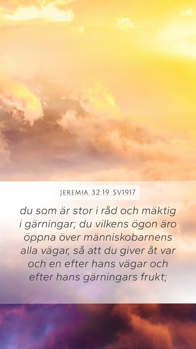 Jeremia 32:19 SV1917 Bible Verse Image