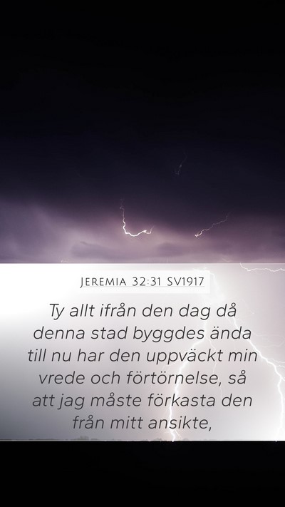 Jeremia 32:31 SV1917 Bible Verse Image