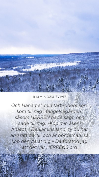 Jeremia 32:8 SV1917 Bible Verse Image