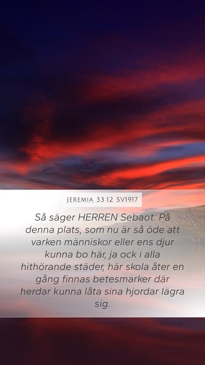 Jeremia 33:12 SV1917 Bible Verse Image