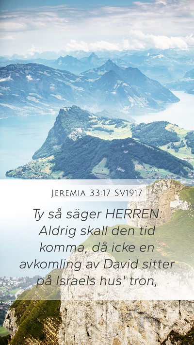 Jeremia 33:17 SV1917 Bible Verse Image