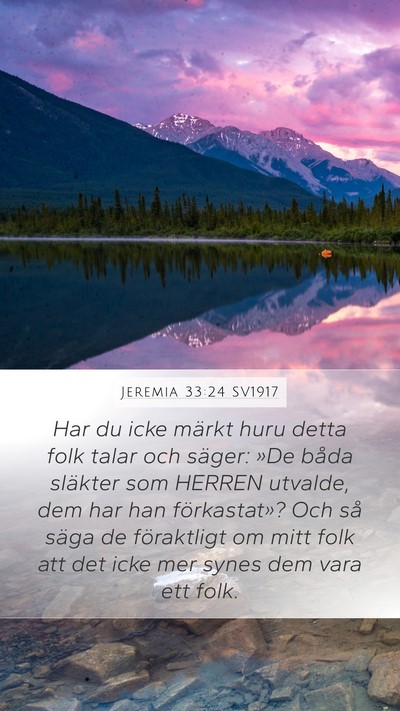 Jeremia 33:24 SV1917 Bible Verse Image