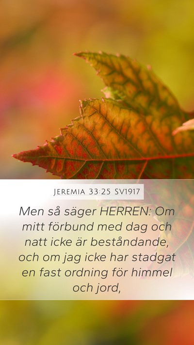 Jeremia 33:25 SV1917 Bible Verse Image