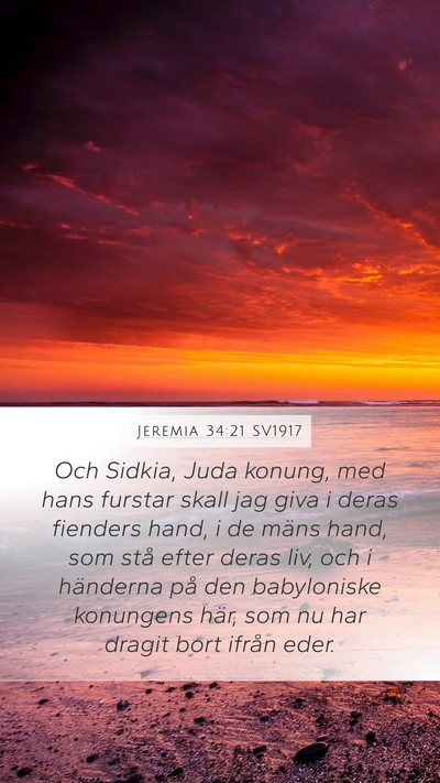 Jeremia 34:21 SV1917 Bible Verse Image