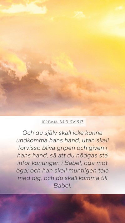 Jeremia 34:3 SV1917 Bible Verse Image