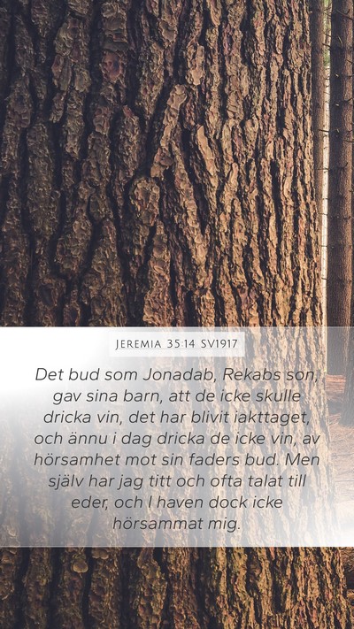 Jeremia 35:14 SV1917 Bible Verse Image