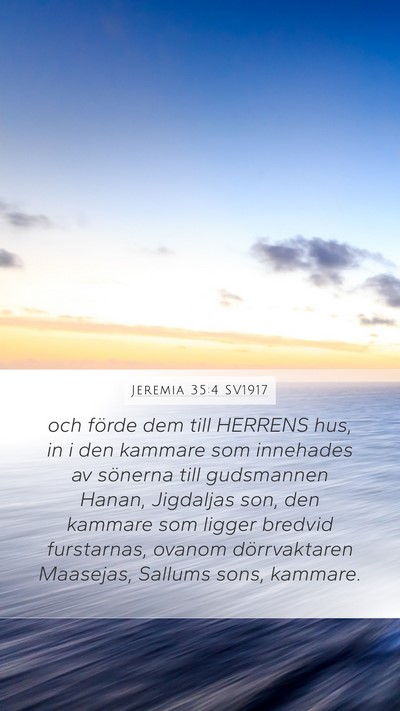 Jeremia 35:4 SV1917 Bible Verse Image