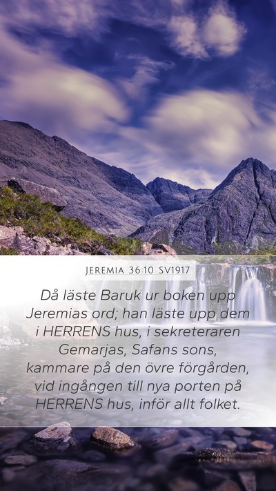 Jeremia 36:10 SV1917 Bible Verse Image