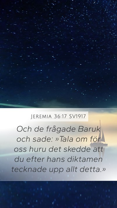 Jeremia 36:17 SV1917 Bible Verse Image