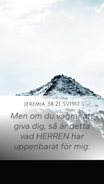 Jeremia 38:21 SV1917 Bible Verse Image