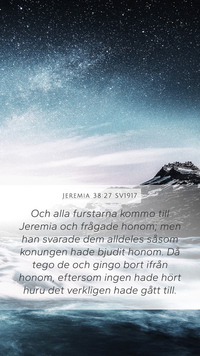 Jeremia 38:27 SV1917 Bible Verse Image