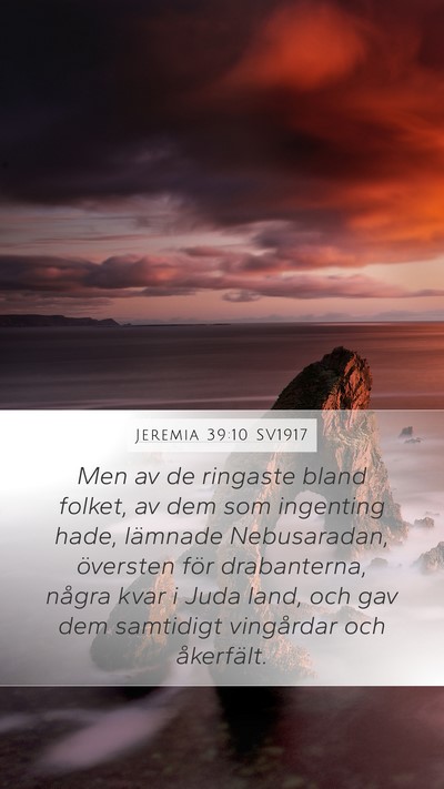 Jeremia 39:10 SV1917 Bible Verse Image