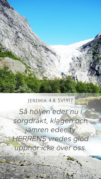Jeremia 4:8 SV1917 Bible Verse Image