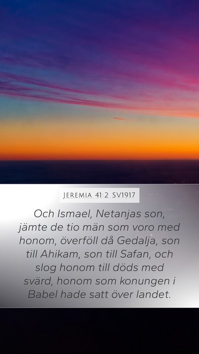 Jeremia 41:2 SV1917 Bible Verse Image