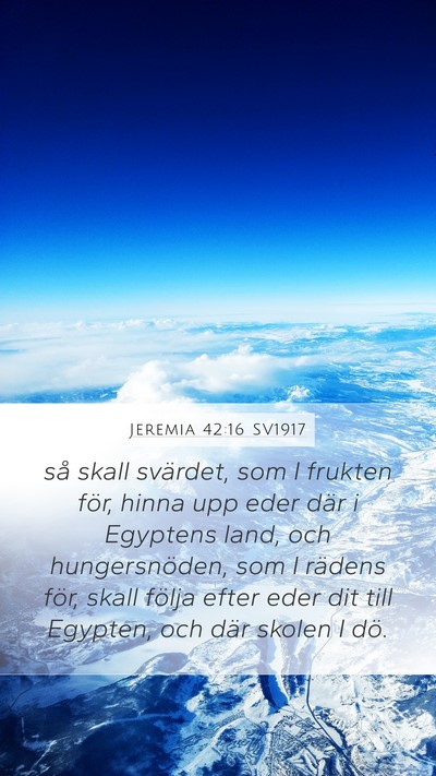 Jeremia 42:16 SV1917 Bible Verse Image