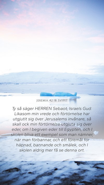 Jeremia 42:18 SV1917 Bible Verse Image