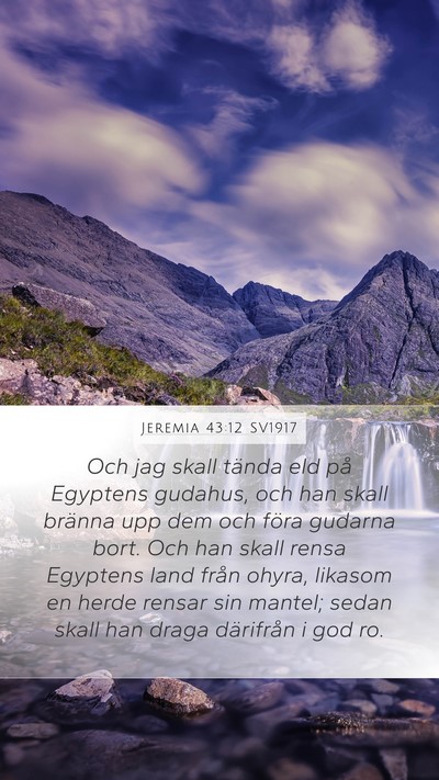 Jeremia 43:12 SV1917 Bible Verse Image