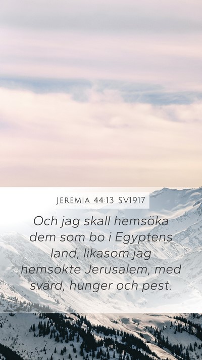 Jeremia 44:13 SV1917 Bible Verse Image