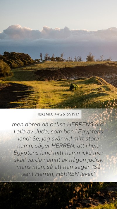 Jeremia 44:26 SV1917 Bible Verse Image