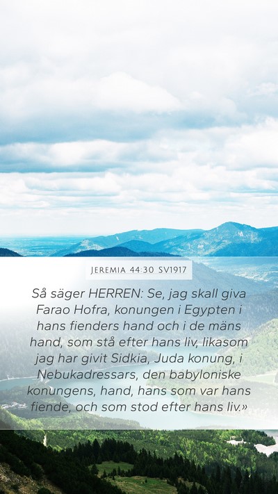 Jeremia 44:30 SV1917 Bible Verse Image