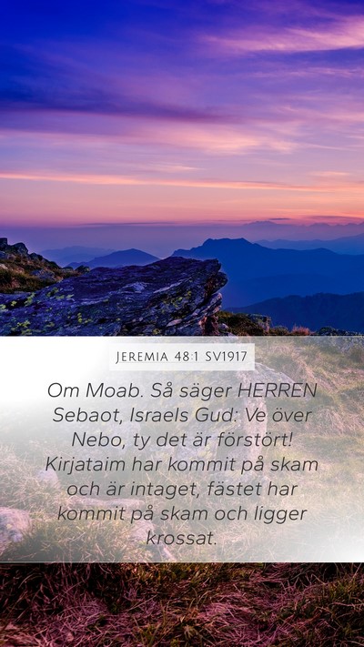 Jeremia 48:1 SV1917 Bible Verse Image