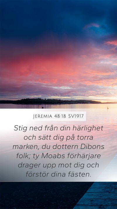Jeremia 48:18 SV1917 Bible Verse Image