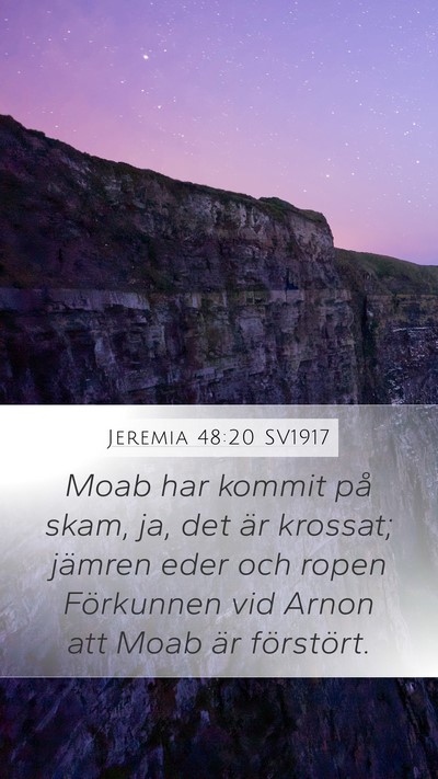 Jeremia 48:20 SV1917 Bible Verse Image