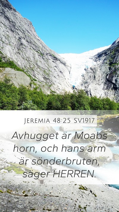 Jeremia 48:25 SV1917 Bible Verse Image