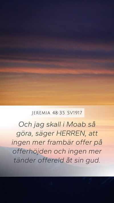 Jeremia 48:35 SV1917 Bible Verse Image