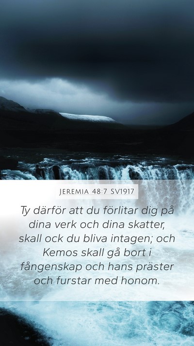 Jeremia 48:7 SV1917 Bible Verse Image