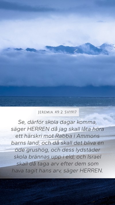 Jeremia 49:2 SV1917 Bible Verse Image