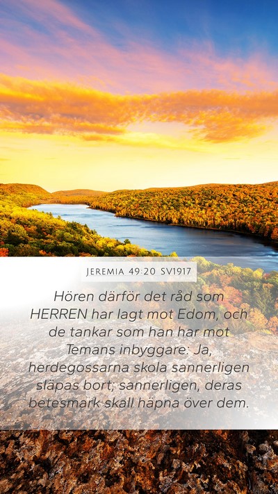 Jeremia 49:20 SV1917 Bible Verse Image